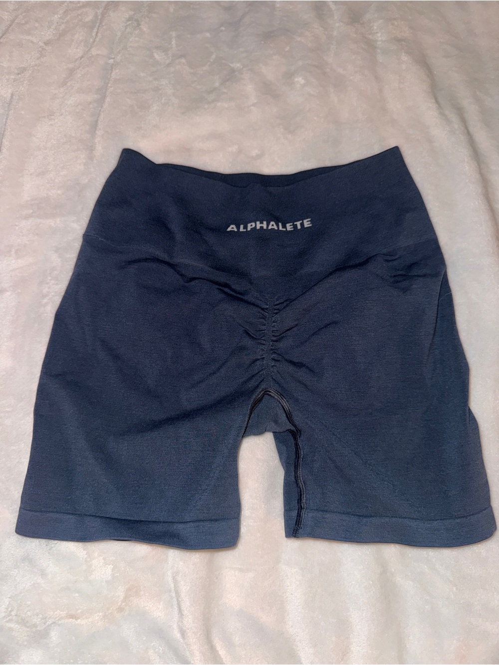 Alphalete Women's Navy Scrunch Seam Athletic Shorts
